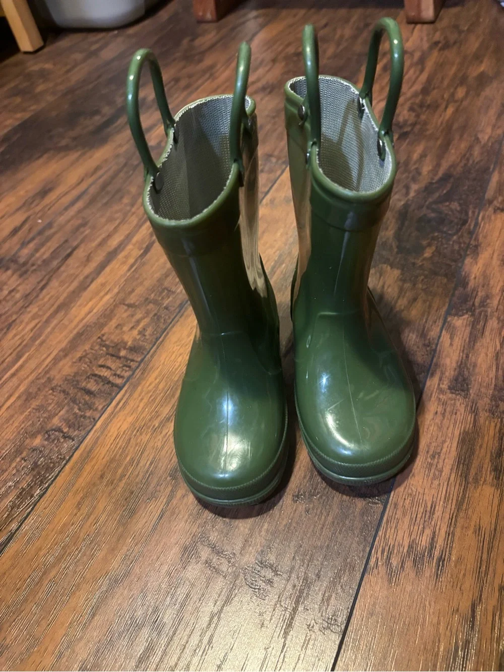 Kids Green Waterproof Rain Boots